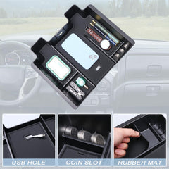 Compact storage access facilitates quick grab of essentials