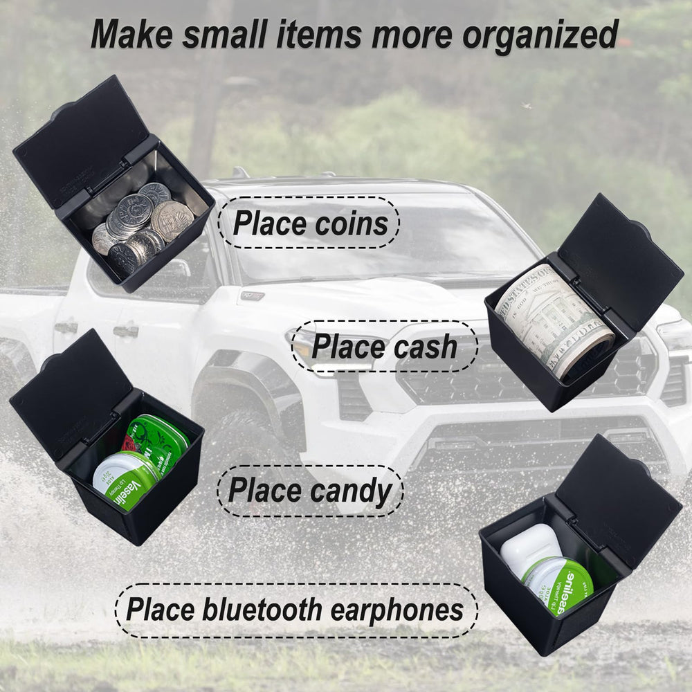 JKCOVER easy-install armrest organizer—no tools required for Tacoma.