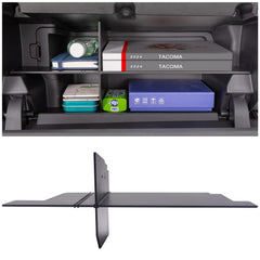 JKCOVER glove box organizer with four compartments for Tacoma keeps manuals and cables tidy.