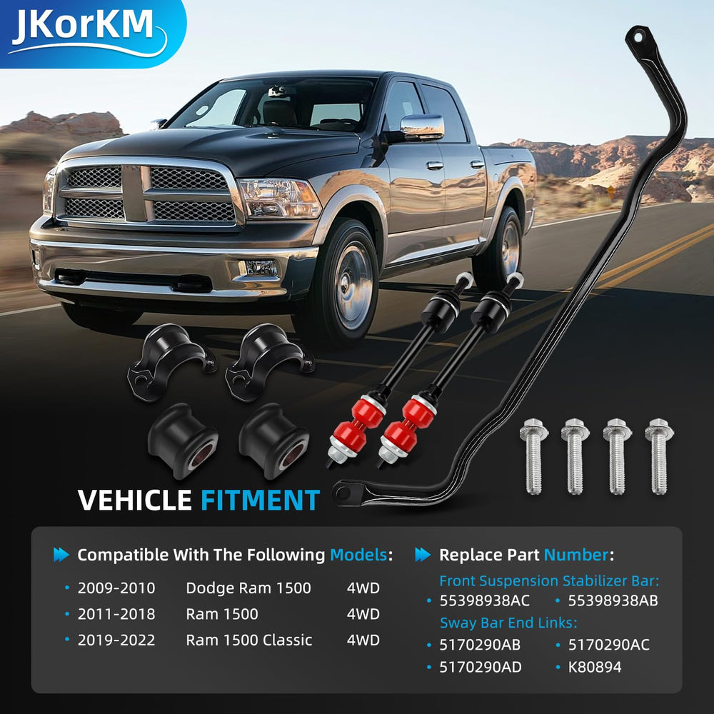 JKorkM k80894 sway bar link kit provides precise handling and reduced body roll