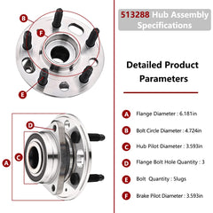 JLEO 513288 ABS encoder detail for responsive braking sensor compatibility.