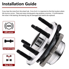 JLEO front-wheel hub highlighting ABS sensor integration for braking systems.