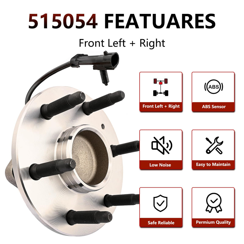 JLEO 515054 installation-ready hub with integrated ABS sensor for quick replacement.