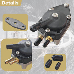 JLM MARINE 438555 fuel pump in package shows replacement option.