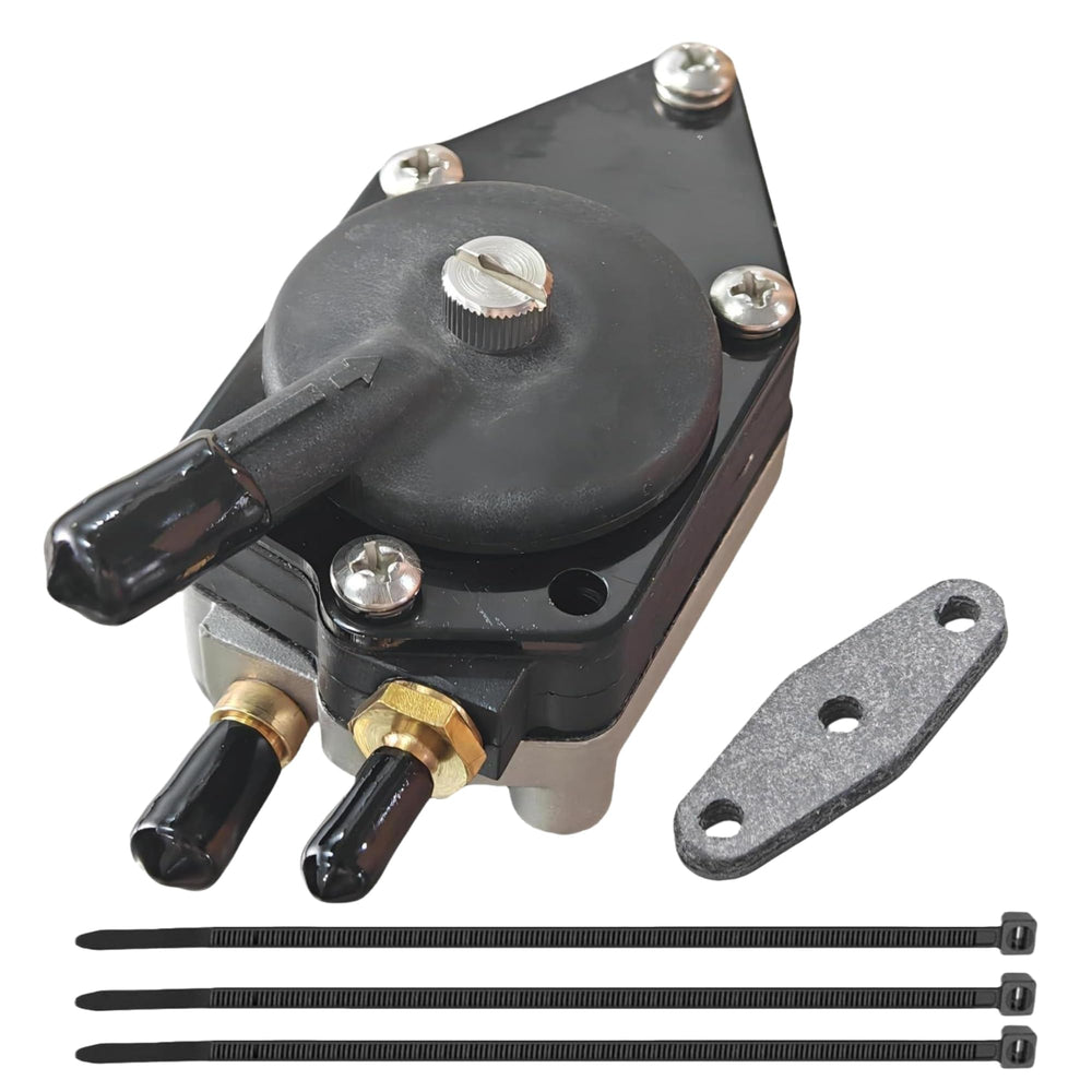 JLM MARINE 438555 fuel pump side view showing compact design.