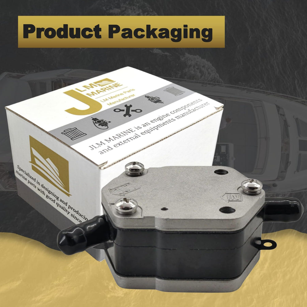 JLM MARINE durable, corrosion-resistant fuel pump for harsh marine use.