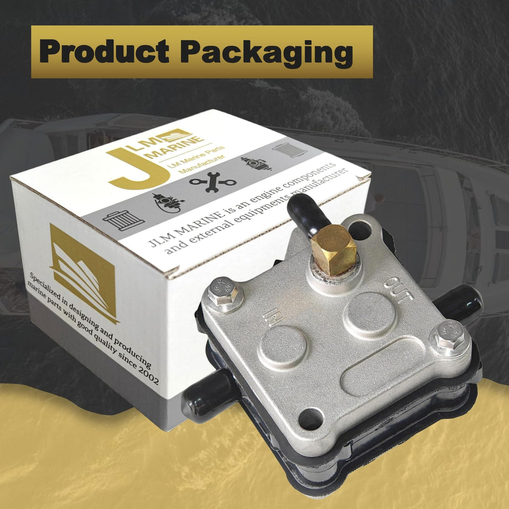 JLM Marine ready-to-install outboard fuel pump for Mercury Mariner replacements