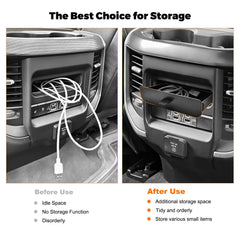 JLQP quick-install tray for Dodge Ram cubby requires no tools