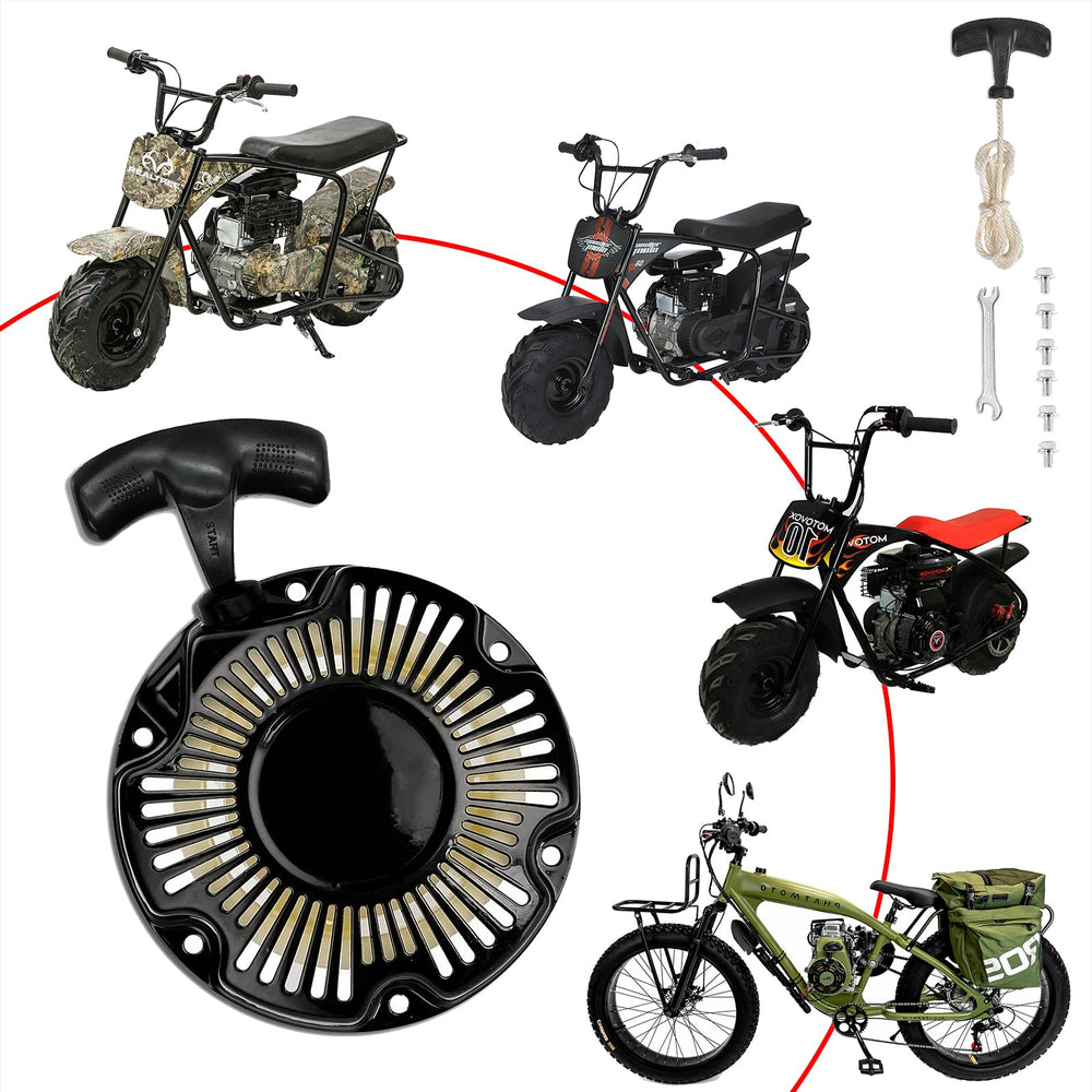 JMCHstore recoil starter on Monster Moto 80cc mini bike for quick starts