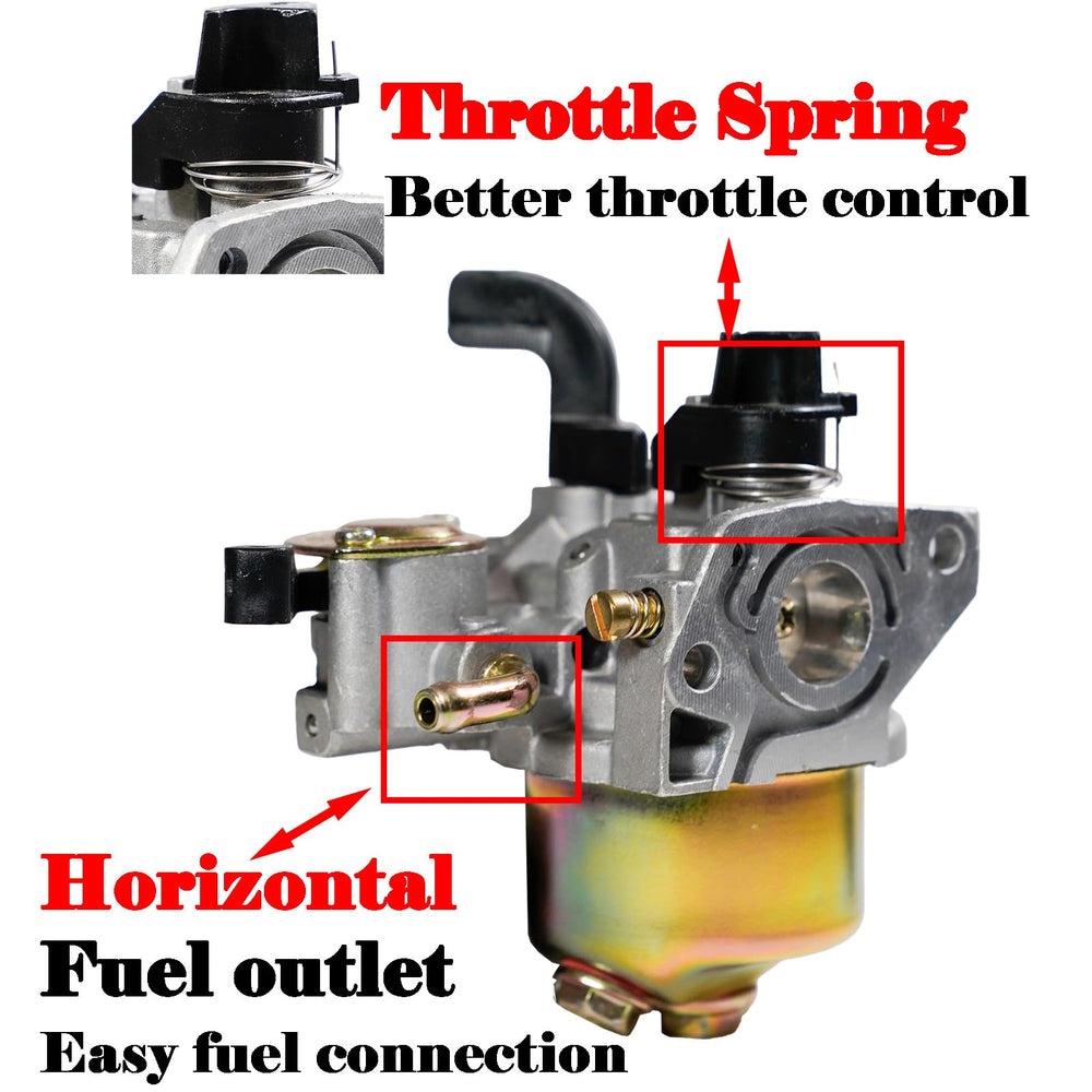 JMCHstore carburetor package contents: jets, filter, gaskets, line, clamps