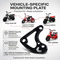 Powder-coated finish resists rust for outdoor riding