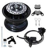JMCHstore rear disc brake kit on Coleman CT200U hub enables ready off-road braking.
