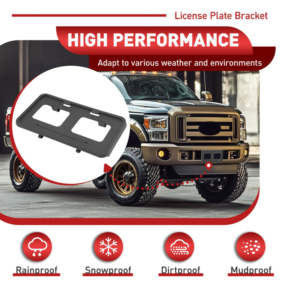JMTAAT front license plate bracket for F450 keeps the plate firmly in place on rough roads.