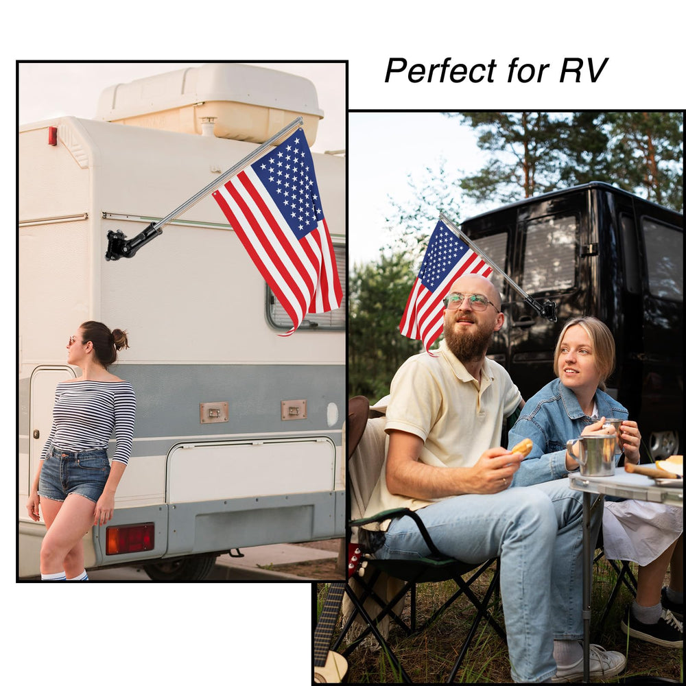 joaoxoko 180-degree hinge enables vertical or horizontal flag placement.