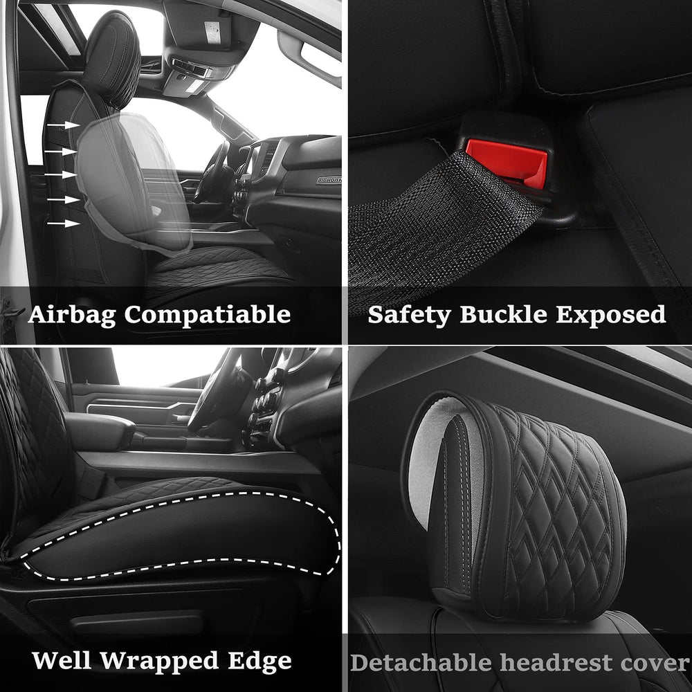 JOJOBAY Dodge Ram front right seat cover, 2pcs, waterproof and easy to clean.