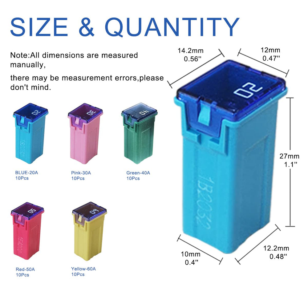 JOINAP JCASE 30A pink fuse for mid-range protection and color-coded identification.
