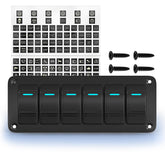 Joinfworld 6-gang rocker switch panel with blue LED for onboard control
