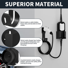 Joinfworld J1772 cable holder keeps cables organized and tangle-free.