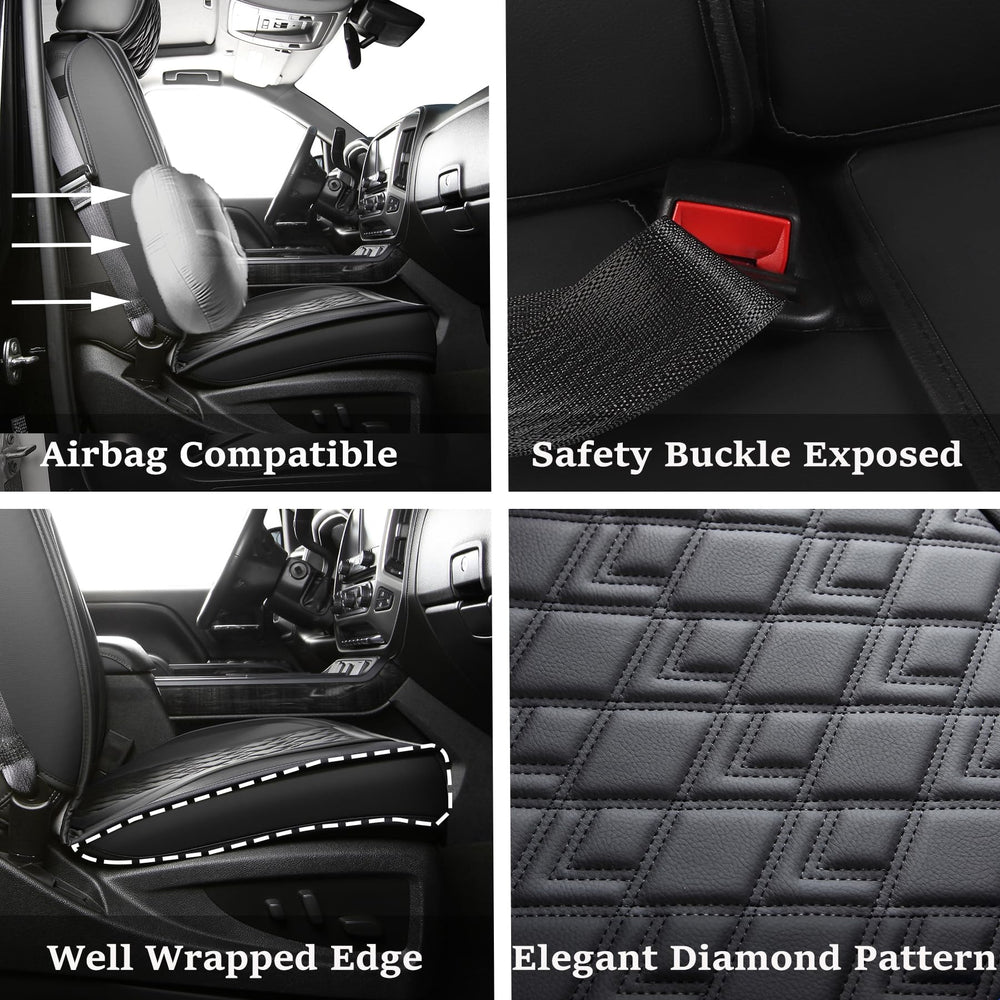 JOJOBAY Chevy Silverado seat cover front right adds luxury look and easy cleaning.