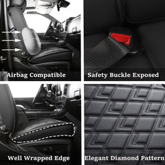 JOJOBAY Chevy Silverado seat cover front right adds luxury look and easy cleaning.
