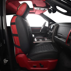 JOJOBAY Dodge Ram seat cover airbag-safe design black maintains safety features.