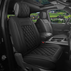 JOJOBAY Dodge Ram seat cover non-slip bottom black keeps cover secure.