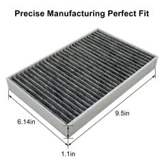 JOJOMARK activated-carbon filter media detail highlighting odor reduction and filtration capacity.
