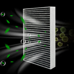 JOJOMARK cabin air filter close-up highlighting activated carbon layer.