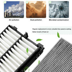 JOJOMARK cabin filter pack side profile showing fitment