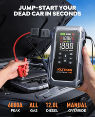 Joltekon 6000A air compressor inflates tires with precise PSI and fast inflation.