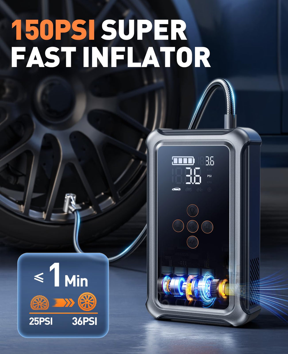 Joltekon turbo inflation delivering up to 150 PSI for fast tire fill