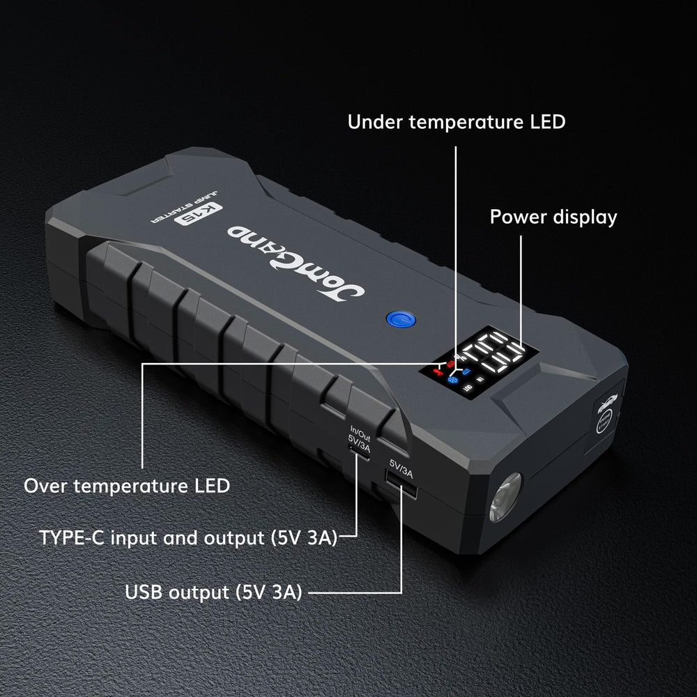 Jomgand K15 in-use start powers cars, SUVs, and trucks.