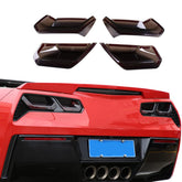 JONKOKO ABS black rear tail light lens for Corvette C7 enhances glossy exterior