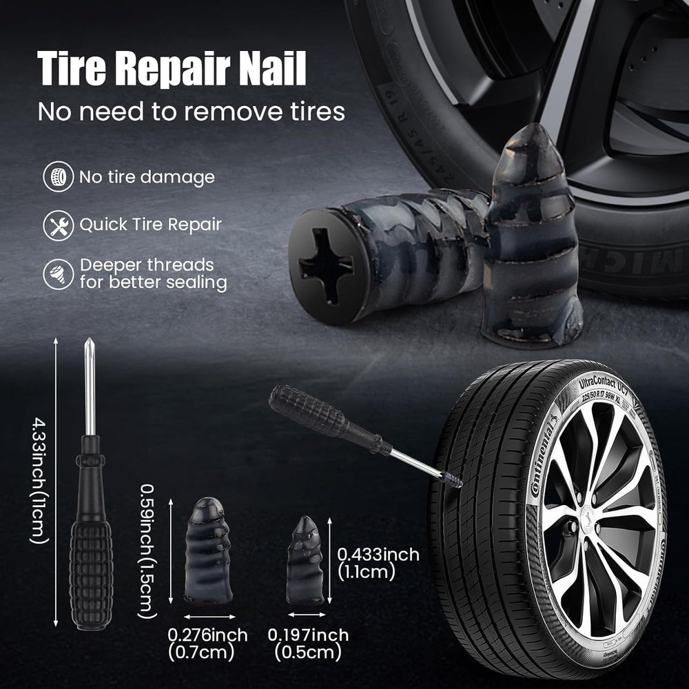 Joozur 4-in-1 tool deflates inner tubes, removes valve cores, and cleans threads.