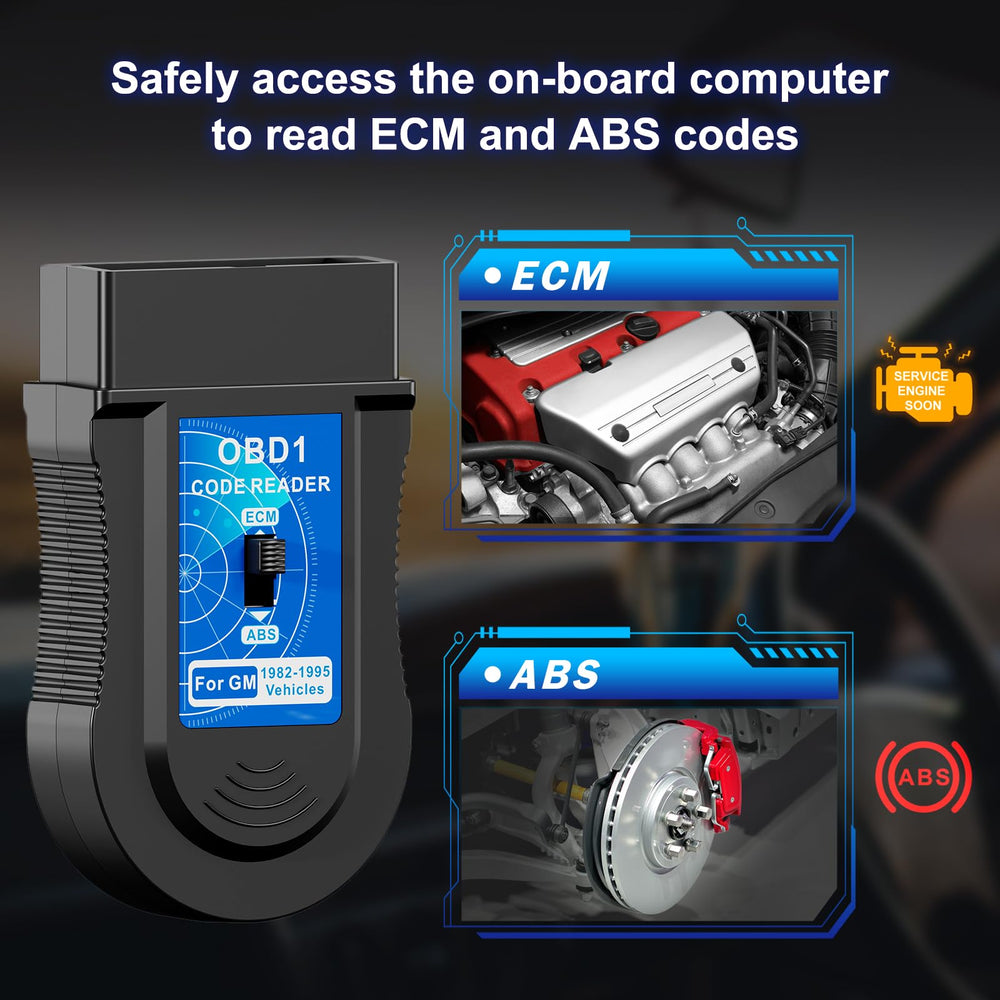 Joplay OBD1 Scanner dashboard readout lights indicate code access.