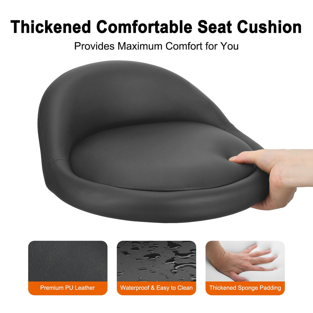JOSTZHXIN adjustable-height rolling stool with back supports comfortable posture