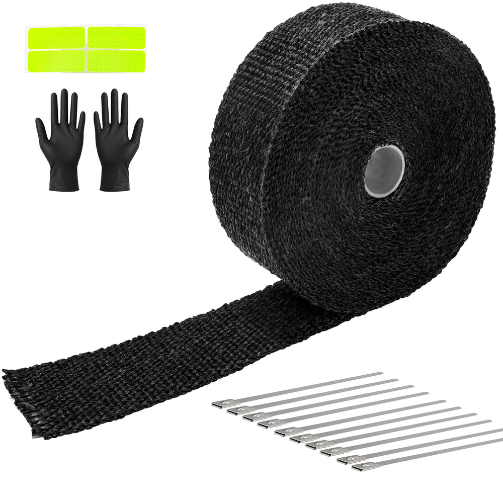 JOUGU exhaust heat wrap roll shown on a pipe provides durable heat shielding.