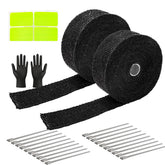JOUGU exhaust wrap roll 2x50 black provides heat containment around exhaust pipes.