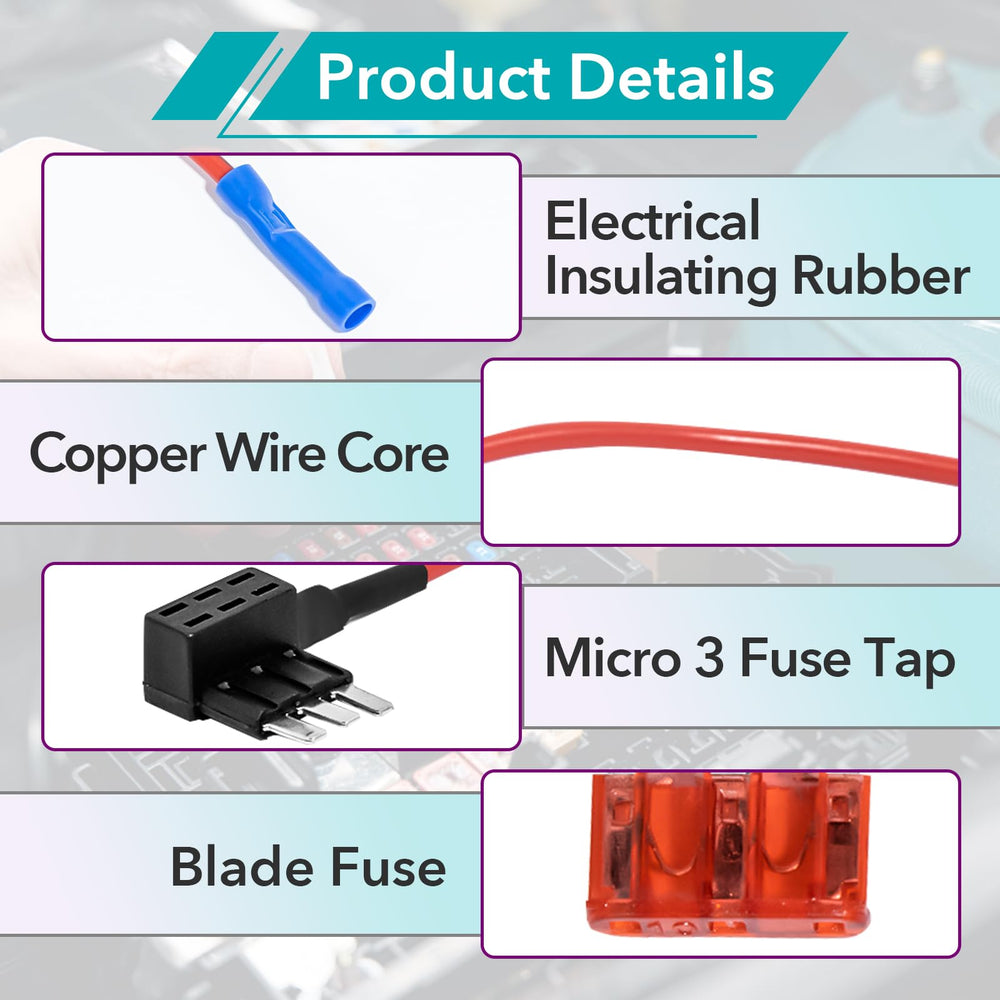 Joworthy micro 3 fuse tap with brass contacts ensures durable automotive connections.