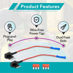 Joworthy fuse tap with heat-resistant housing for long-lasting vehicle performance.