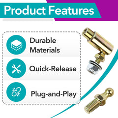 Joworthy nut included for secure joint attachment.