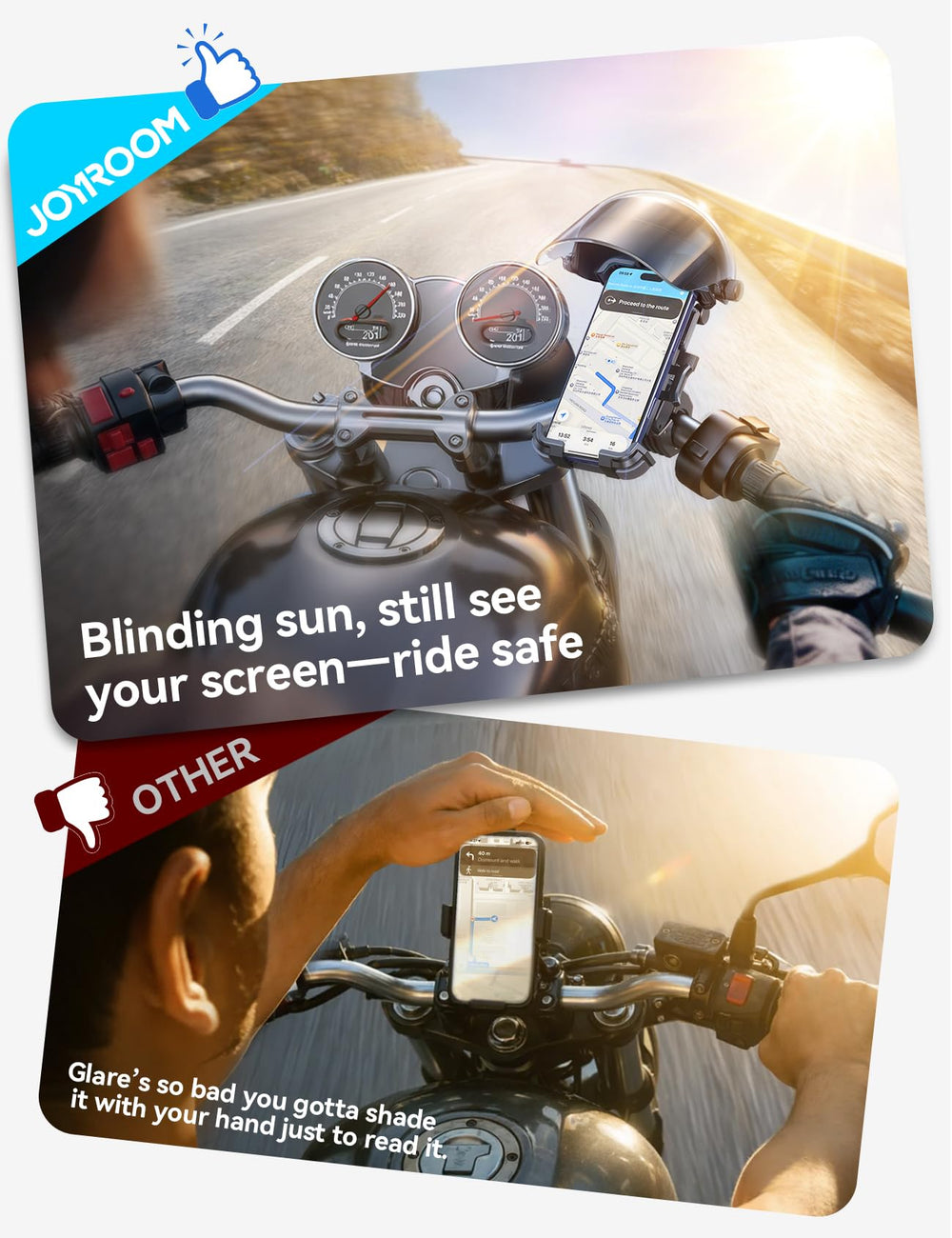 JOYROOM 360-degree rotation lets you switch orientations easily on the go.