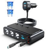 JOYROOM 9-in-1 front view shows nine ports for simultaneous car charging.