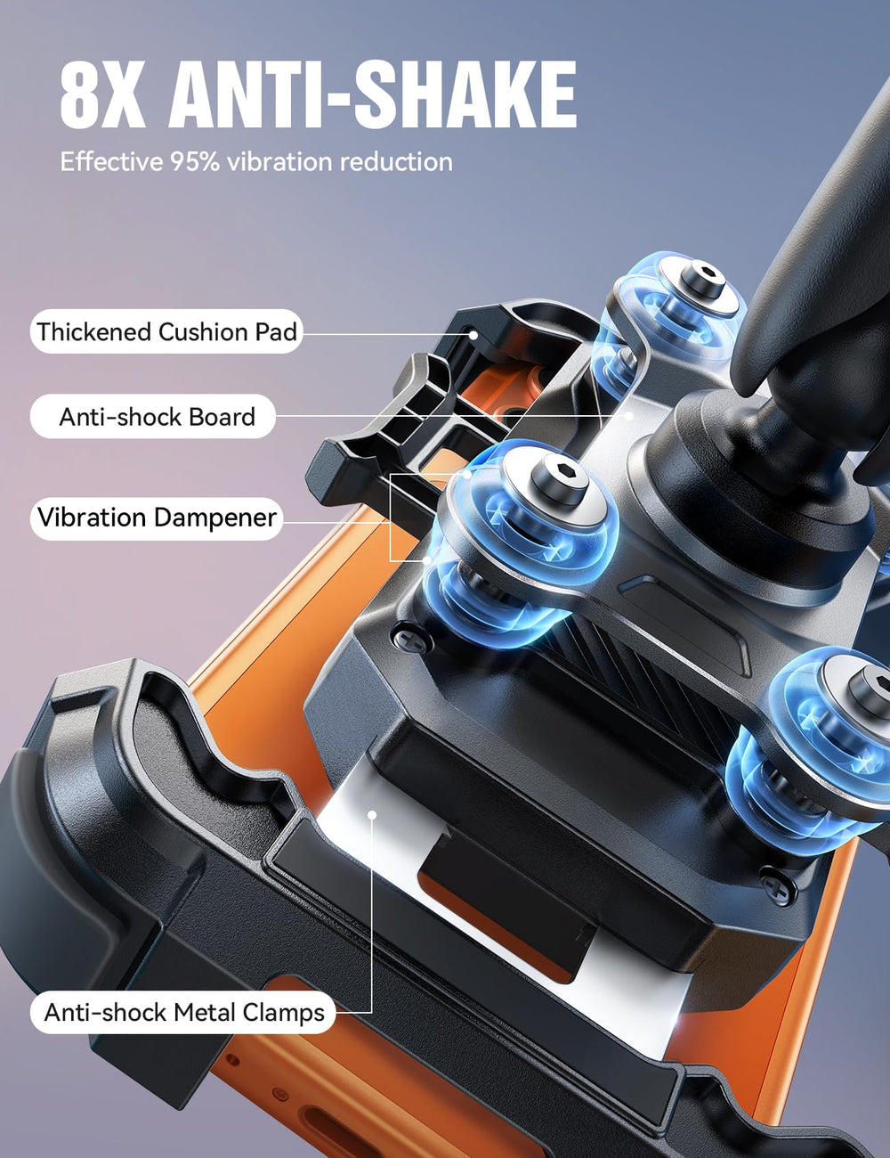 JOYROOM anti-vibration dampener reduces vibrations up to 95 percent