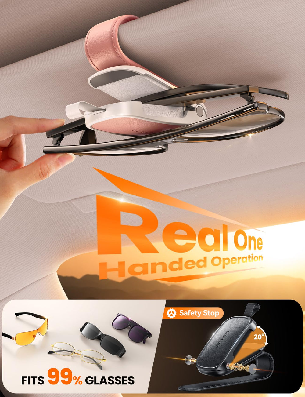 JOYROOM simple clip installation on any sun visor for fast setup