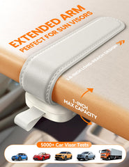 JOYROOM extended-arm clip fits narrow to wide visors for various vehicles.