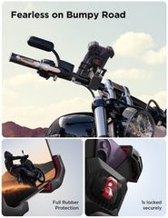 JOYROOM handlebar compatibility supports 0.7 to 1.34 inch bars.