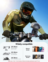 JOYROOM handlebar compatibility fits 0.78-1.5 inch handlebars for various bikes.