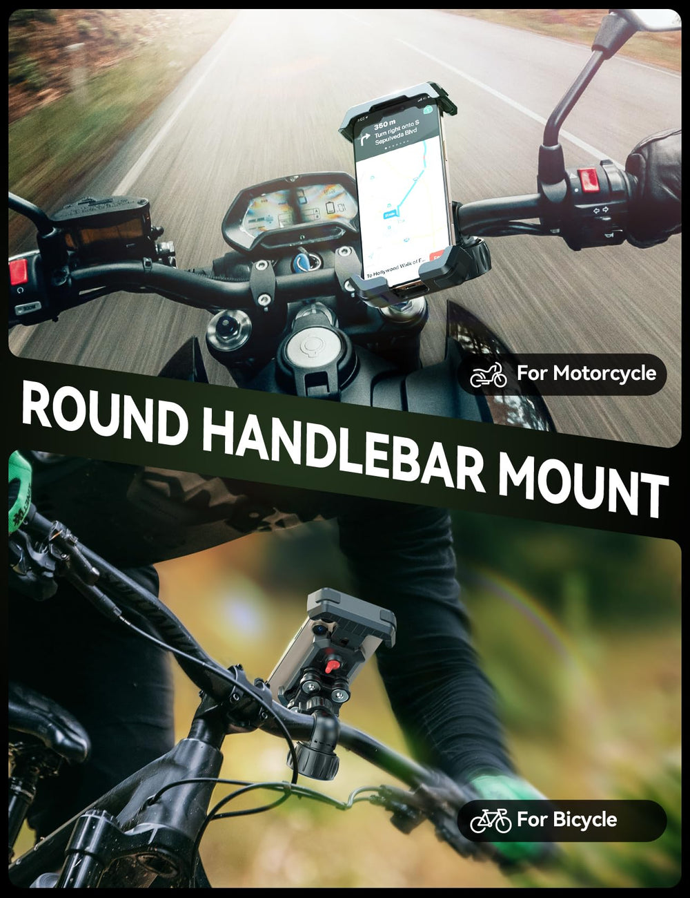 JOYROOM locking safety switch prevents phone drops on rough roads.