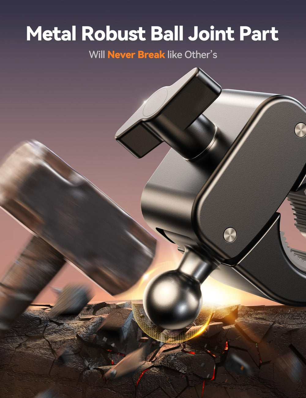 JOYROOM reinforced ball joint built for long rides and rugged roads.